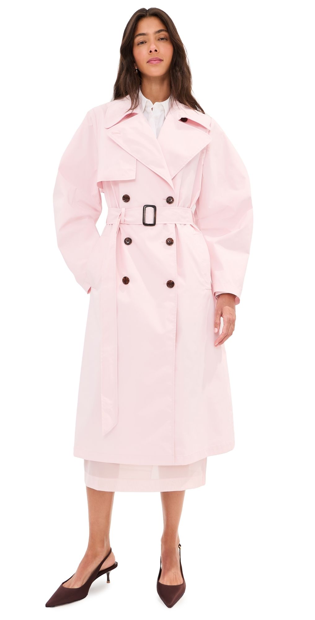LE BOP Toby Trench Coat Icy Pink XXL