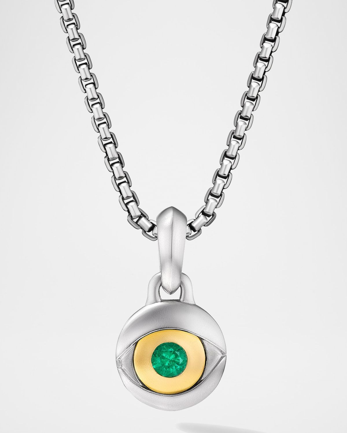 Men & apos;s Evil Eye Pendant in Silver, 11.5mm