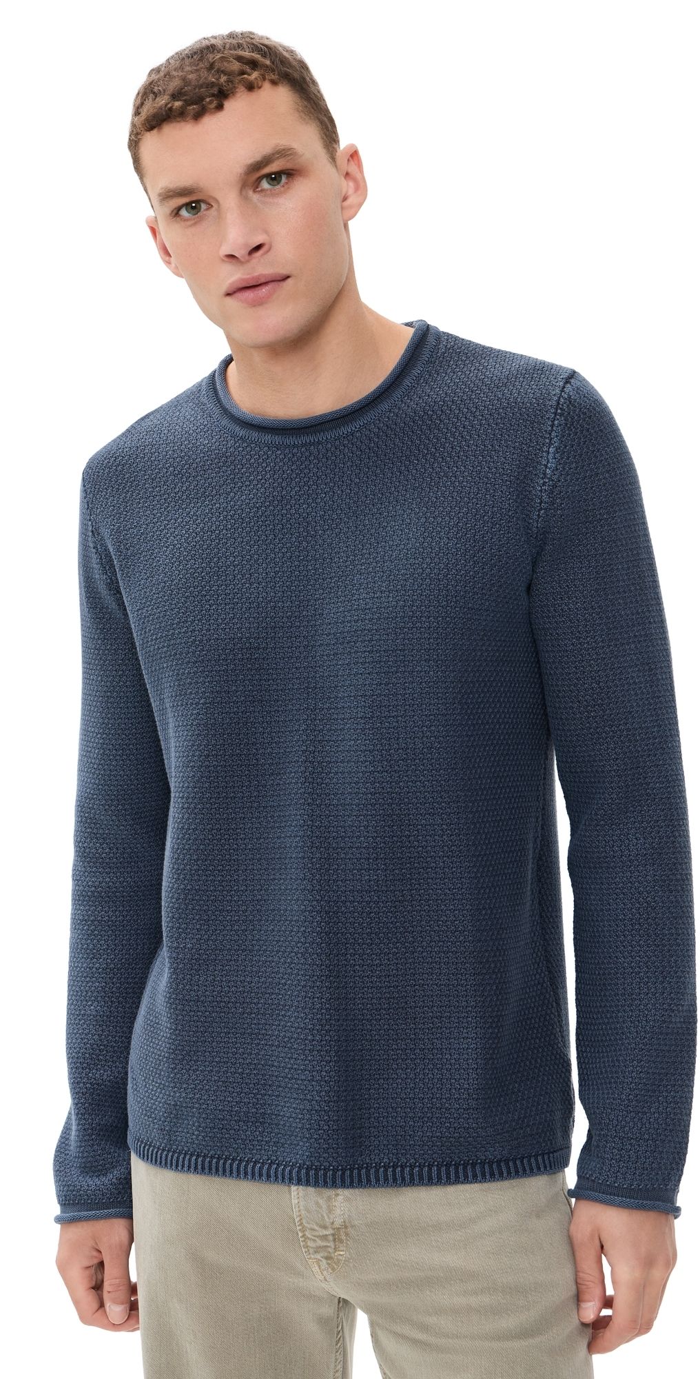 Faherty Sunwashed Dockside Sweater Abyss Navy M
