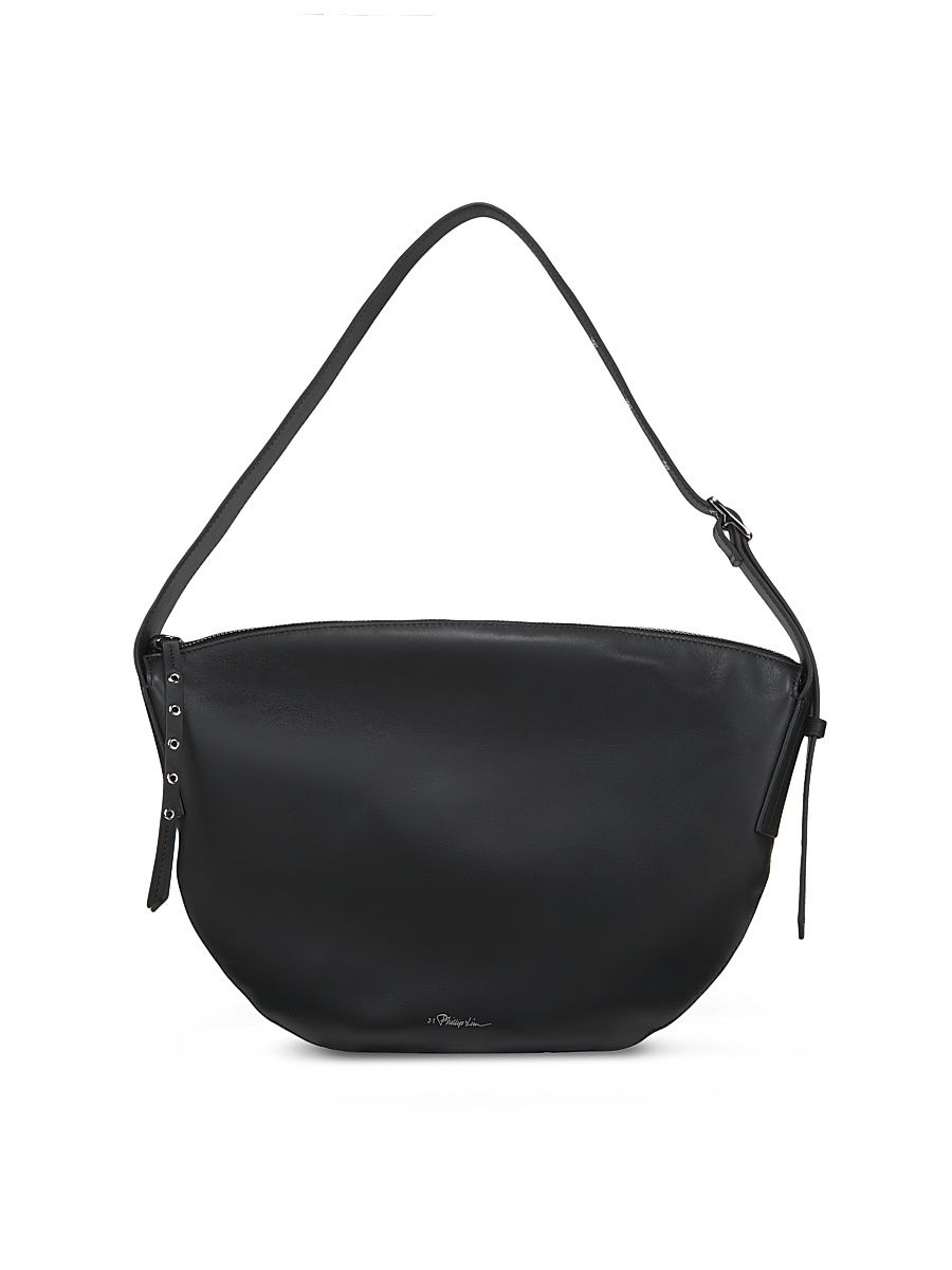 Women's The Go Hammock Leather Shoulder Bag - Black