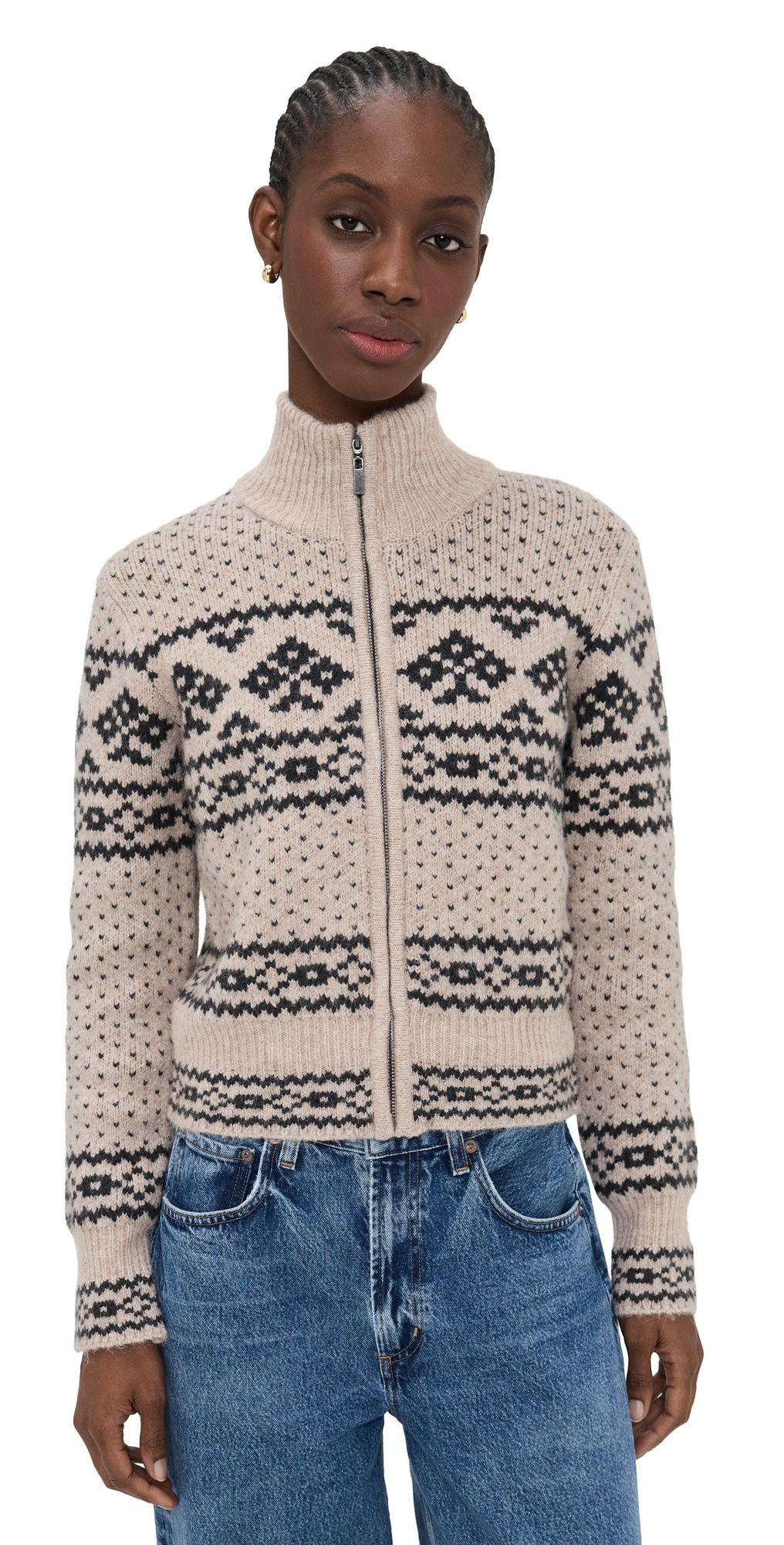 Z Supply Bismarck Zip Cardigan Smoked Heather L