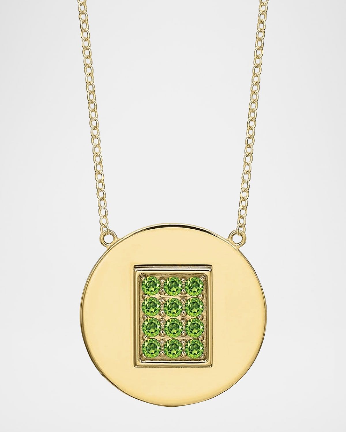 14K Gold Peridot Birthstone Necklace