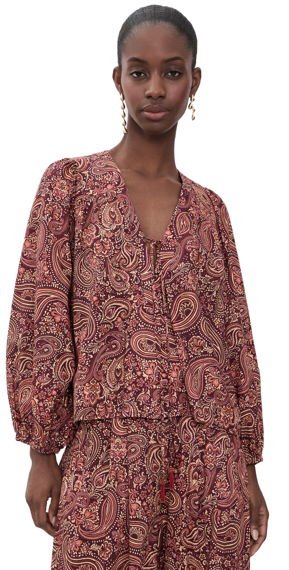 Dress To Noite V Neck Blouse Noite Print S