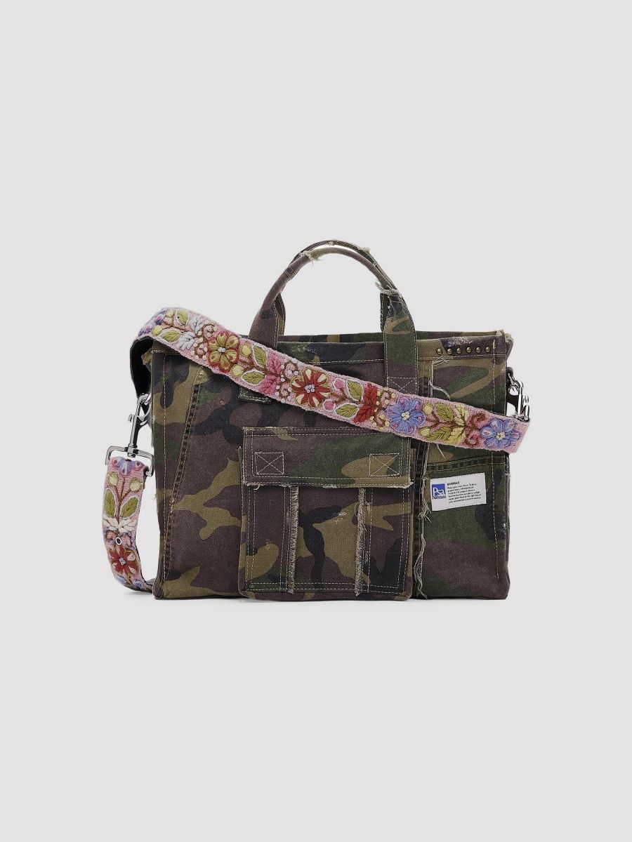 Nahmias Men's Cargo Camo & Floral Strap Cotton Tote - Camouflage