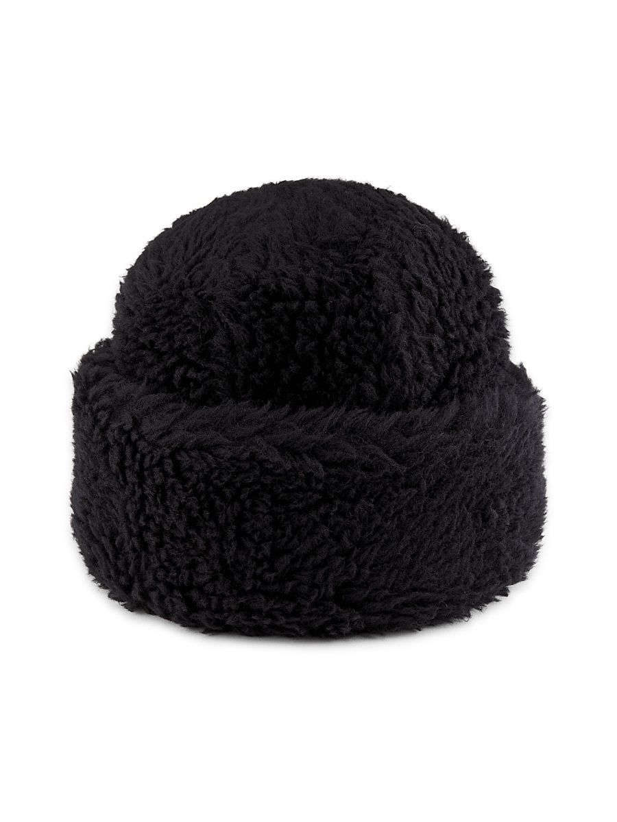 Men's Puffy Wool Beanie - Black