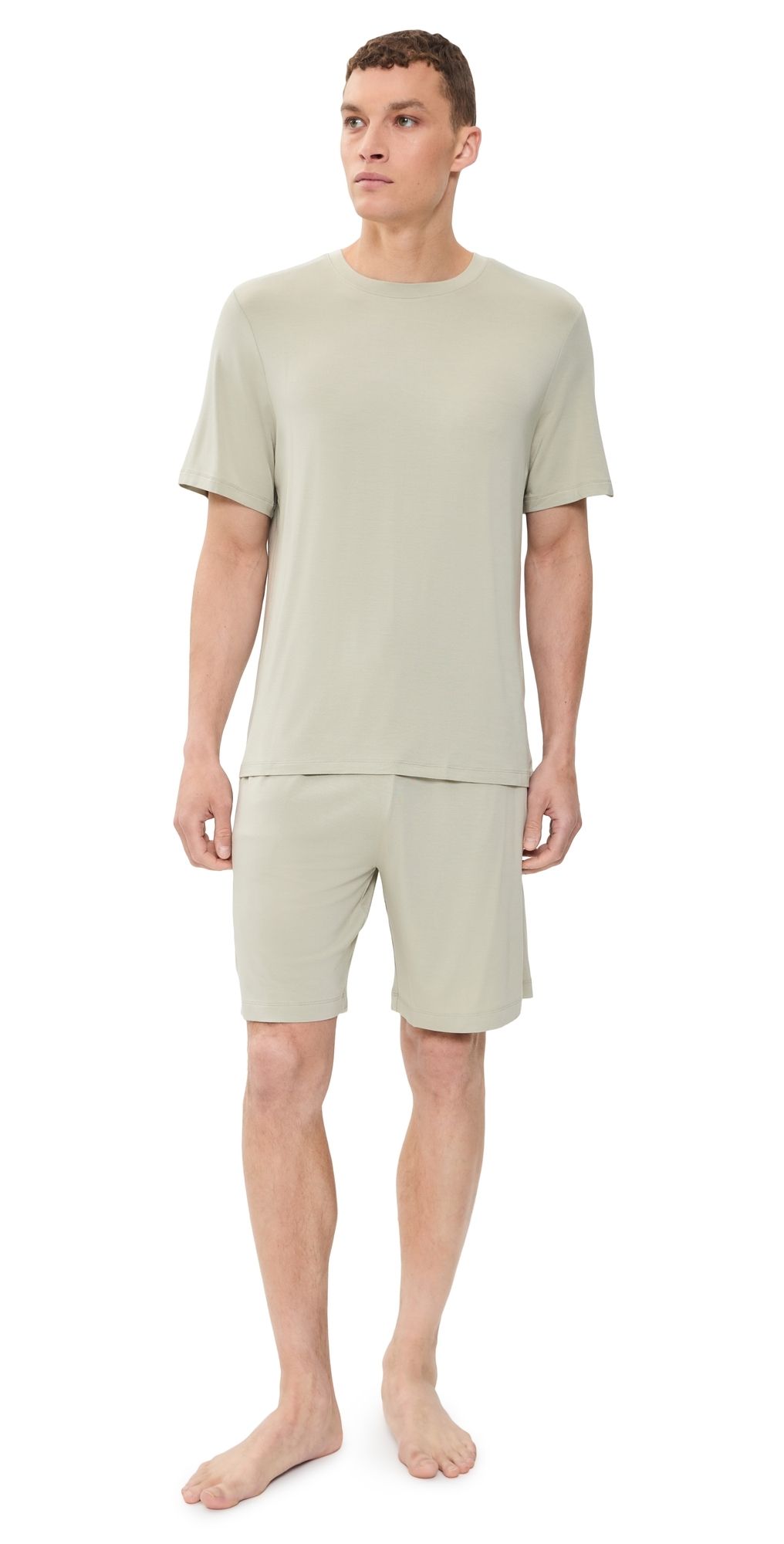 Eberjey Henry Short Pajamas Set Sandstone XS
