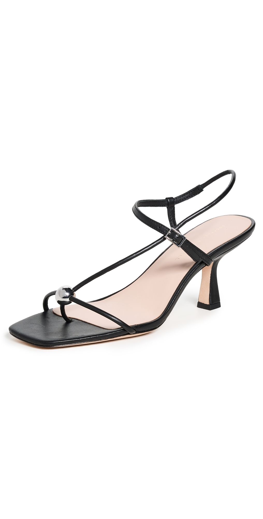 Loeffler Randall Triana Strappy Mid Heel Sandals With Ball Black 9.5