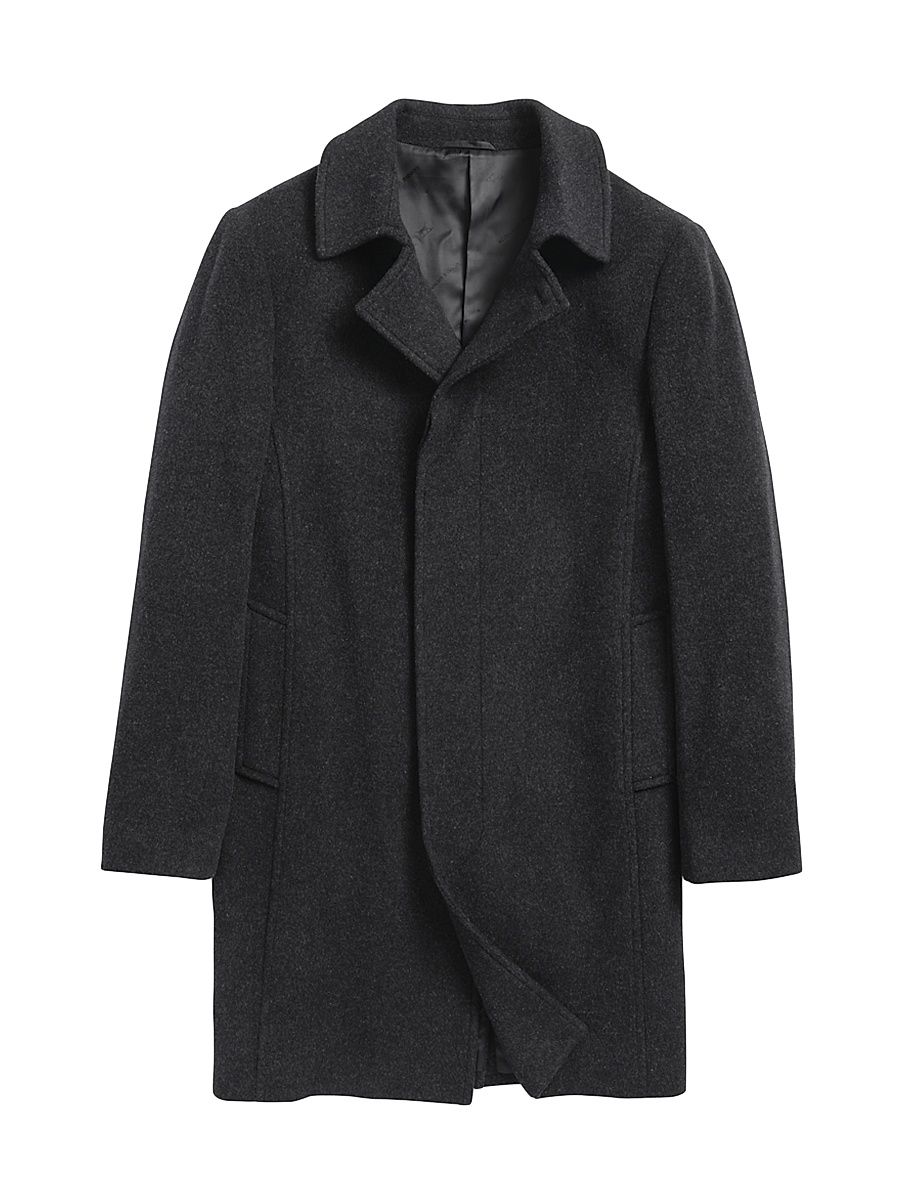 Men's Archers Wool & Cashmere-Blend Coat - Granite - Size XXXL