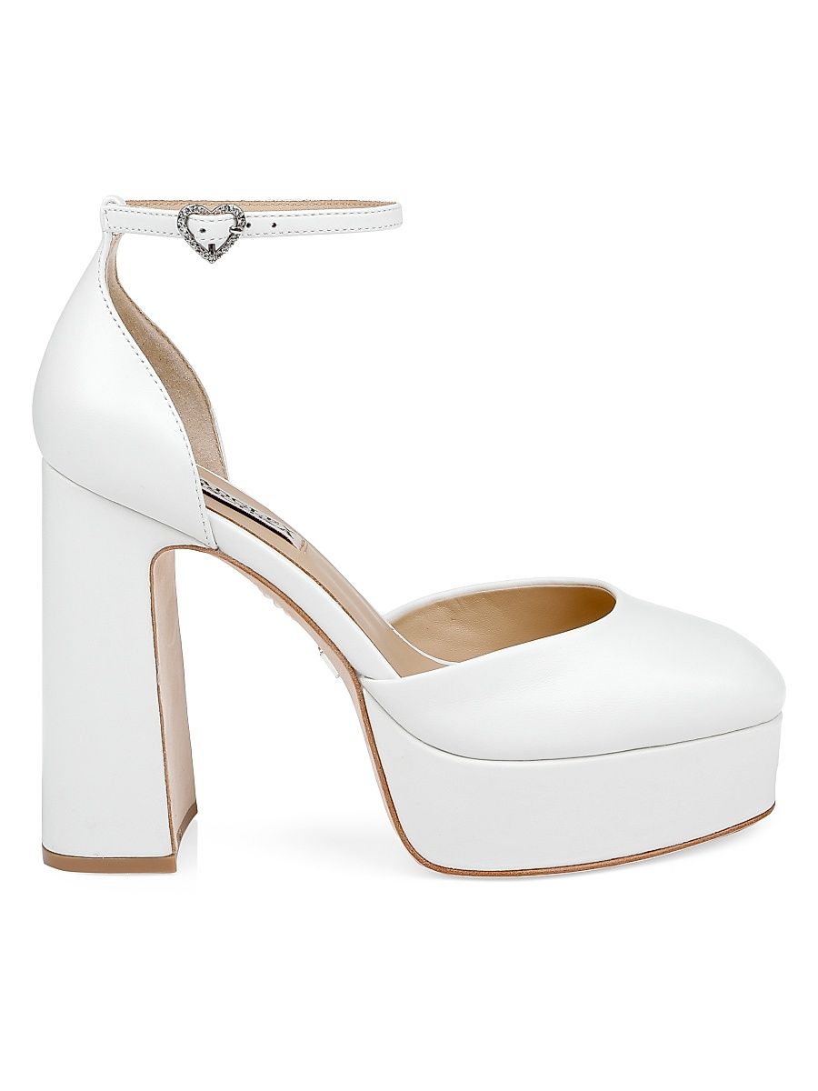 Women's Jayda II 105MM Leather Pumps - White Leather - Size 11