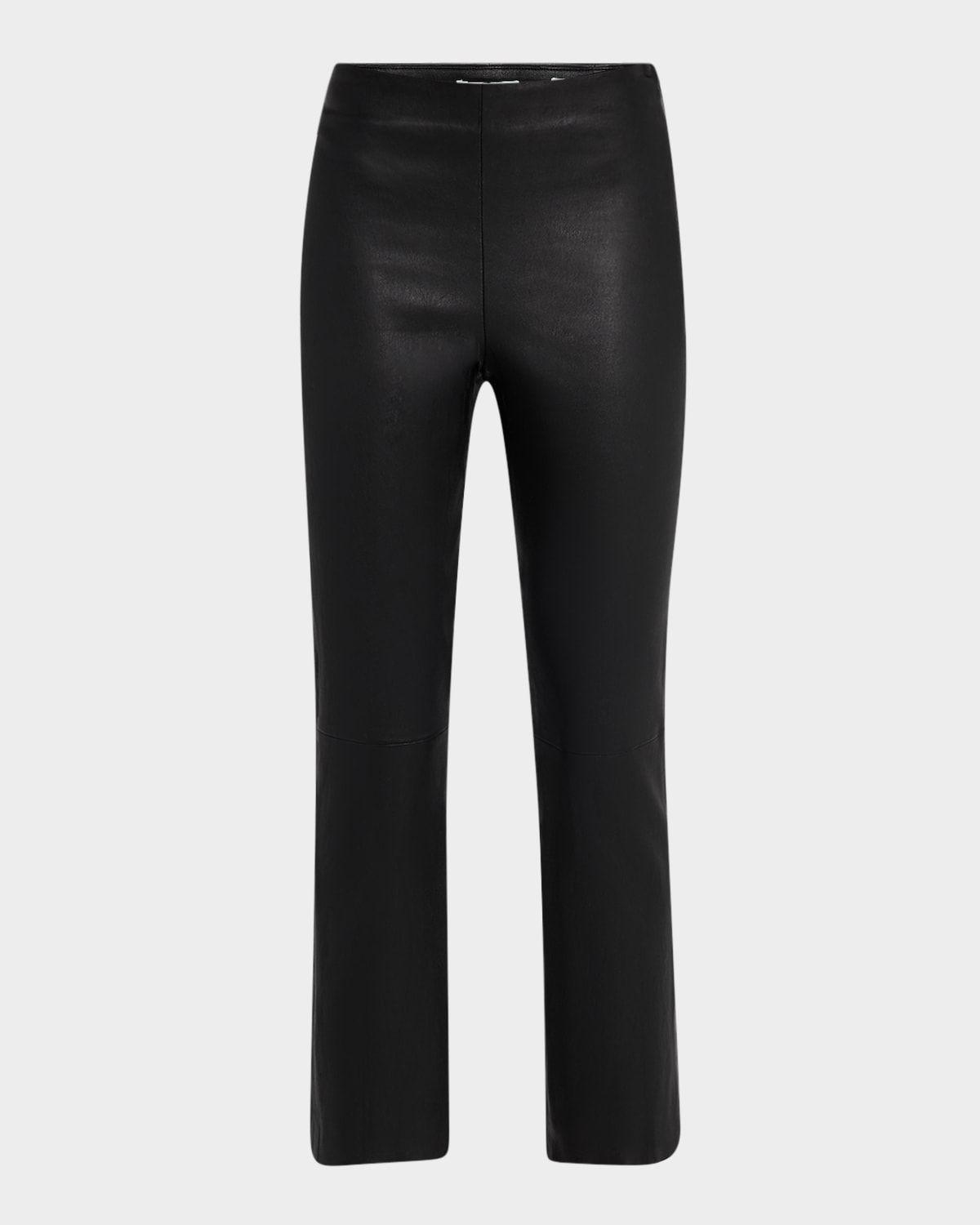 Slim Cropped Leather Pants