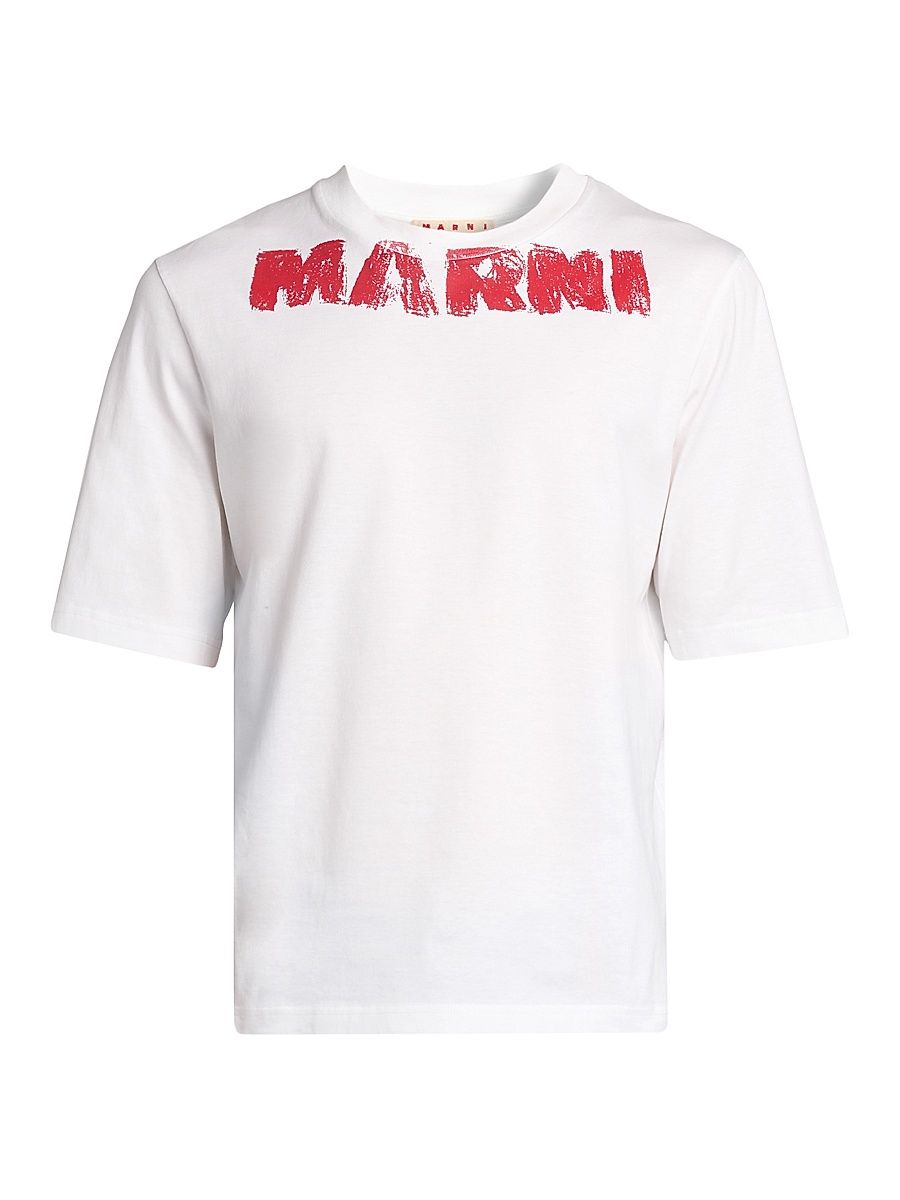 Men's Logo Graphic Crewneck T-Shirt - Lily White - Size 48