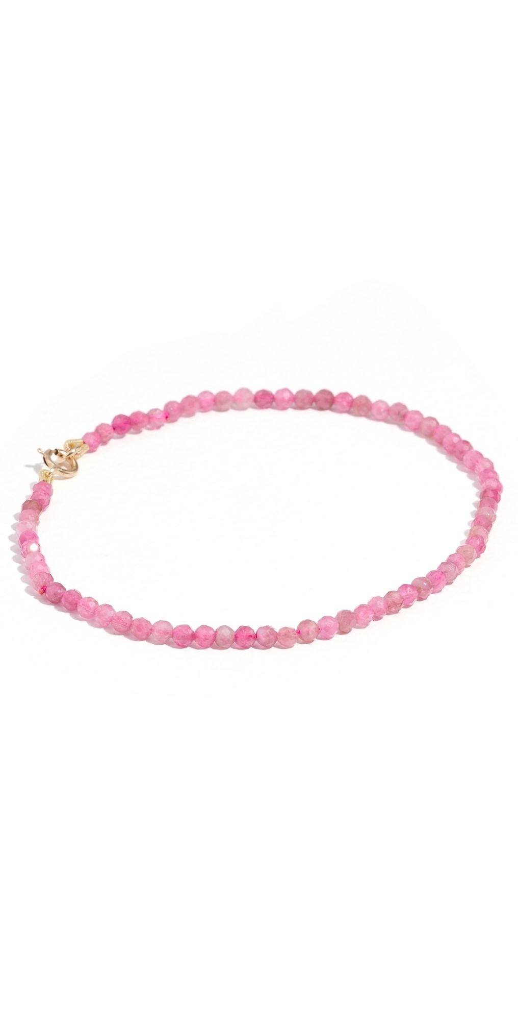 Ariel Gordon Jewelry Petite Pink Tourmaline Beaded Bracelet Pink Tourmaline/14k Gold One Size