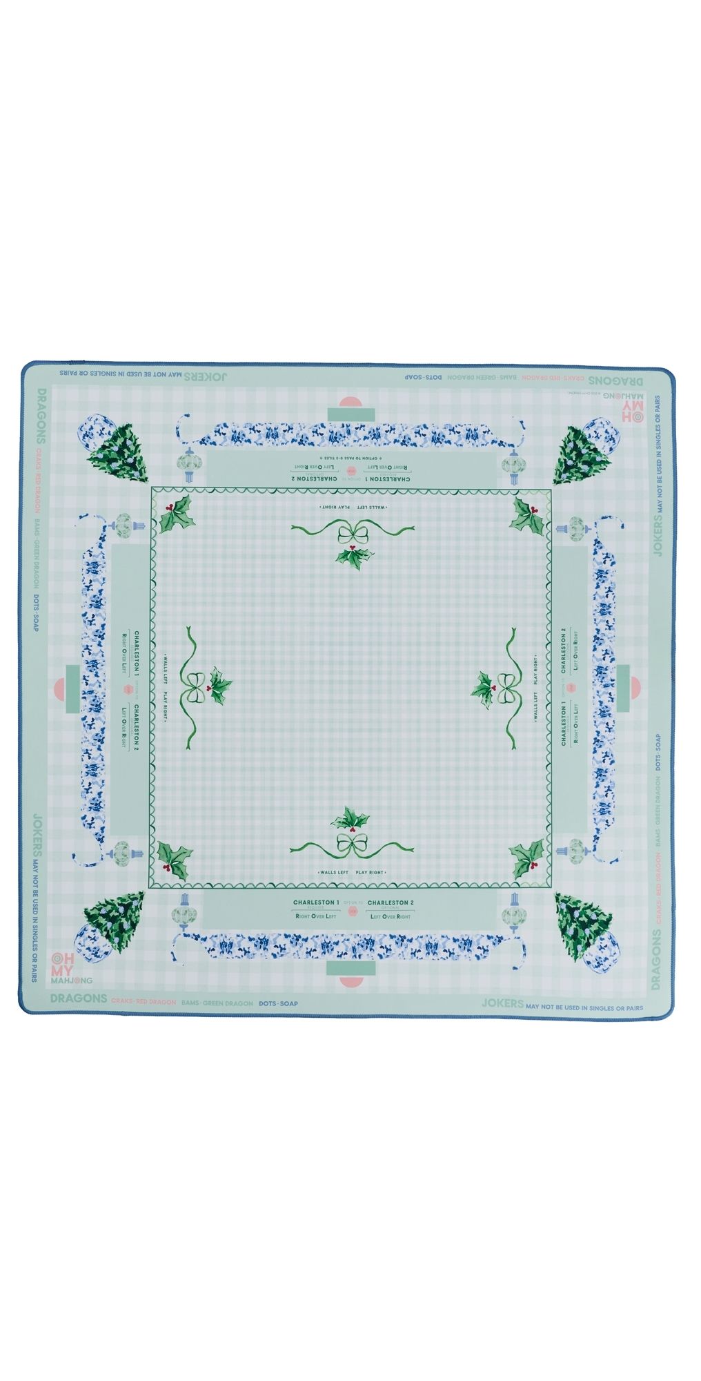 Oh My Mahjong Holly Jolly Mat Green One Size