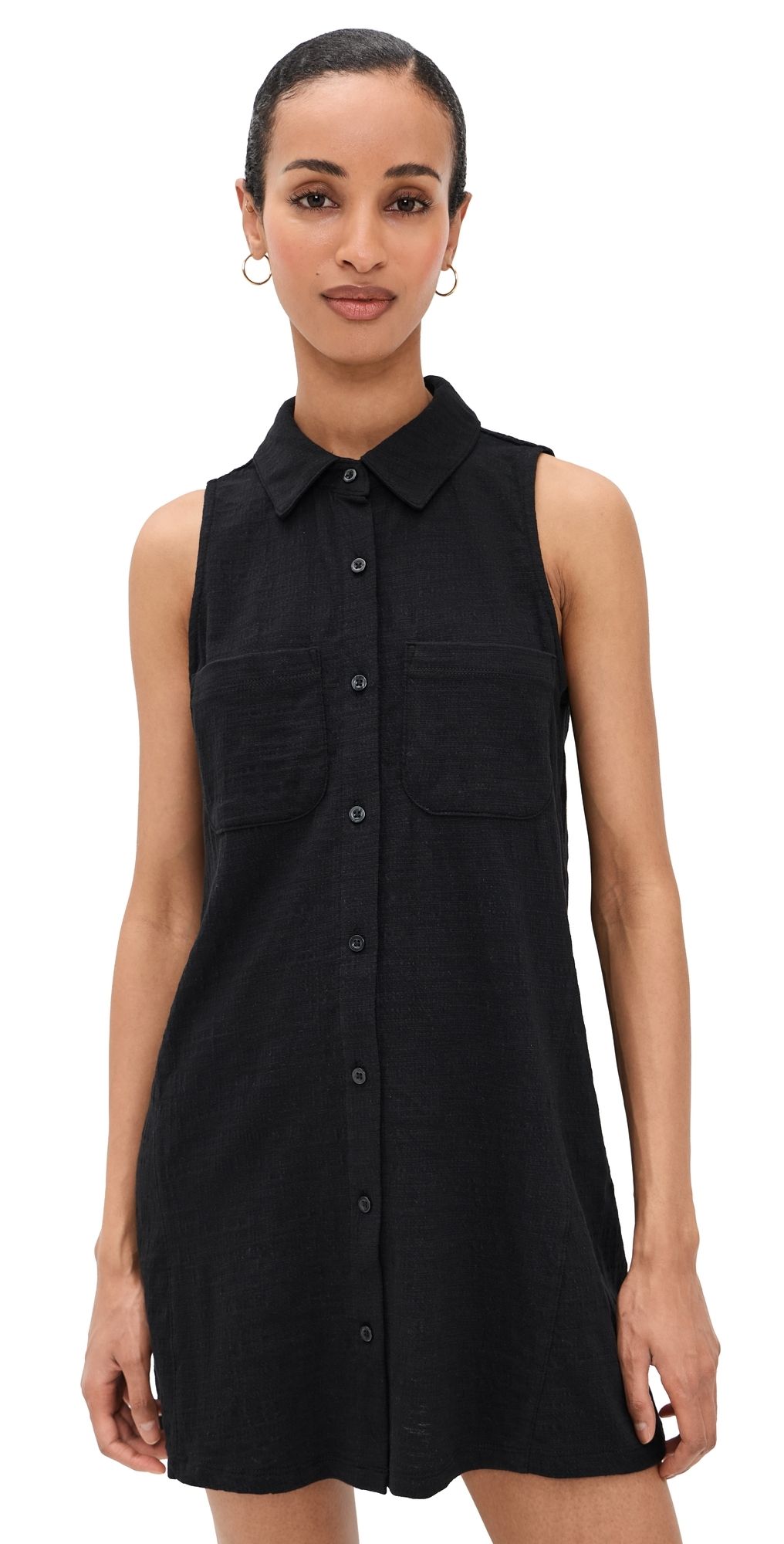 Z Supply New Light Textured Dress Black XL