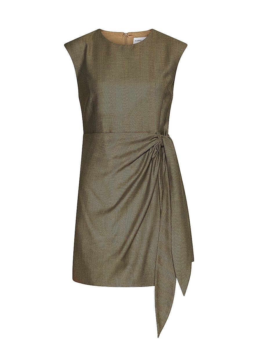 Women's Twill Sheath Dress - Kaki Herring Bone - Size 0
