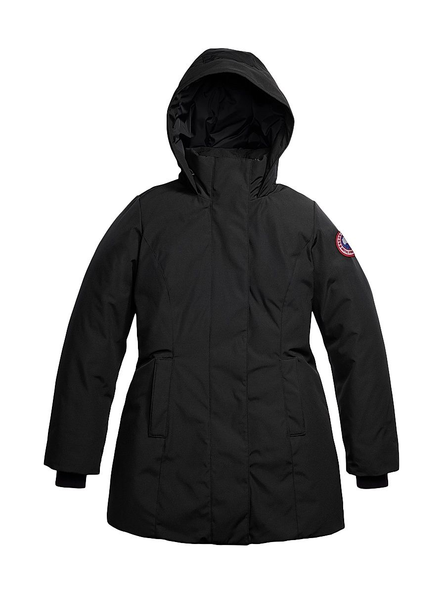 Women's Leslie Padded Hooded Parka - Black Noir - Size Medium