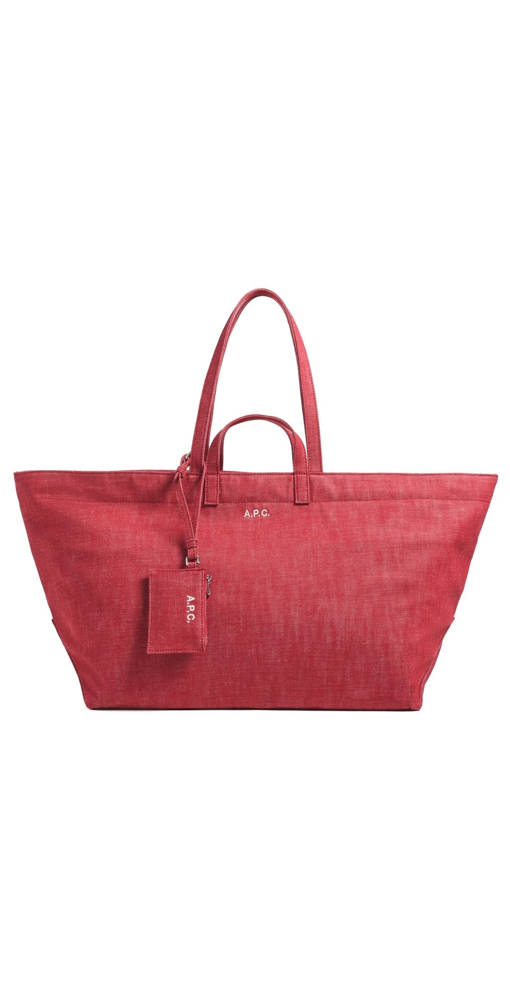 A. P.C. Le Drummer Toile Tote Red One Size