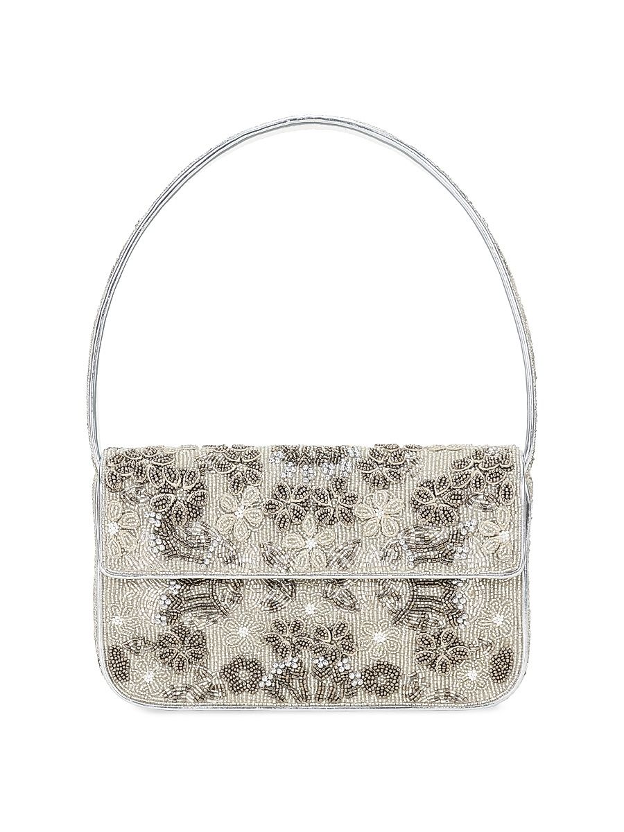 Women's Tommy Beaded Shoulder Bag - Silver Garden Party
