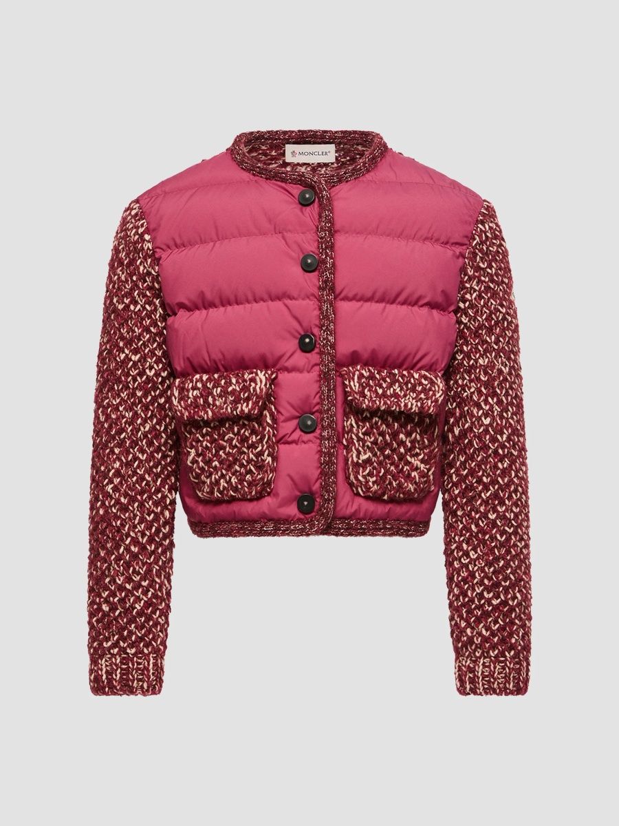 Moncler Girl's Little Girl's & Girl's Cardigan in Wool Blend - Raspberry Pink - Size 6