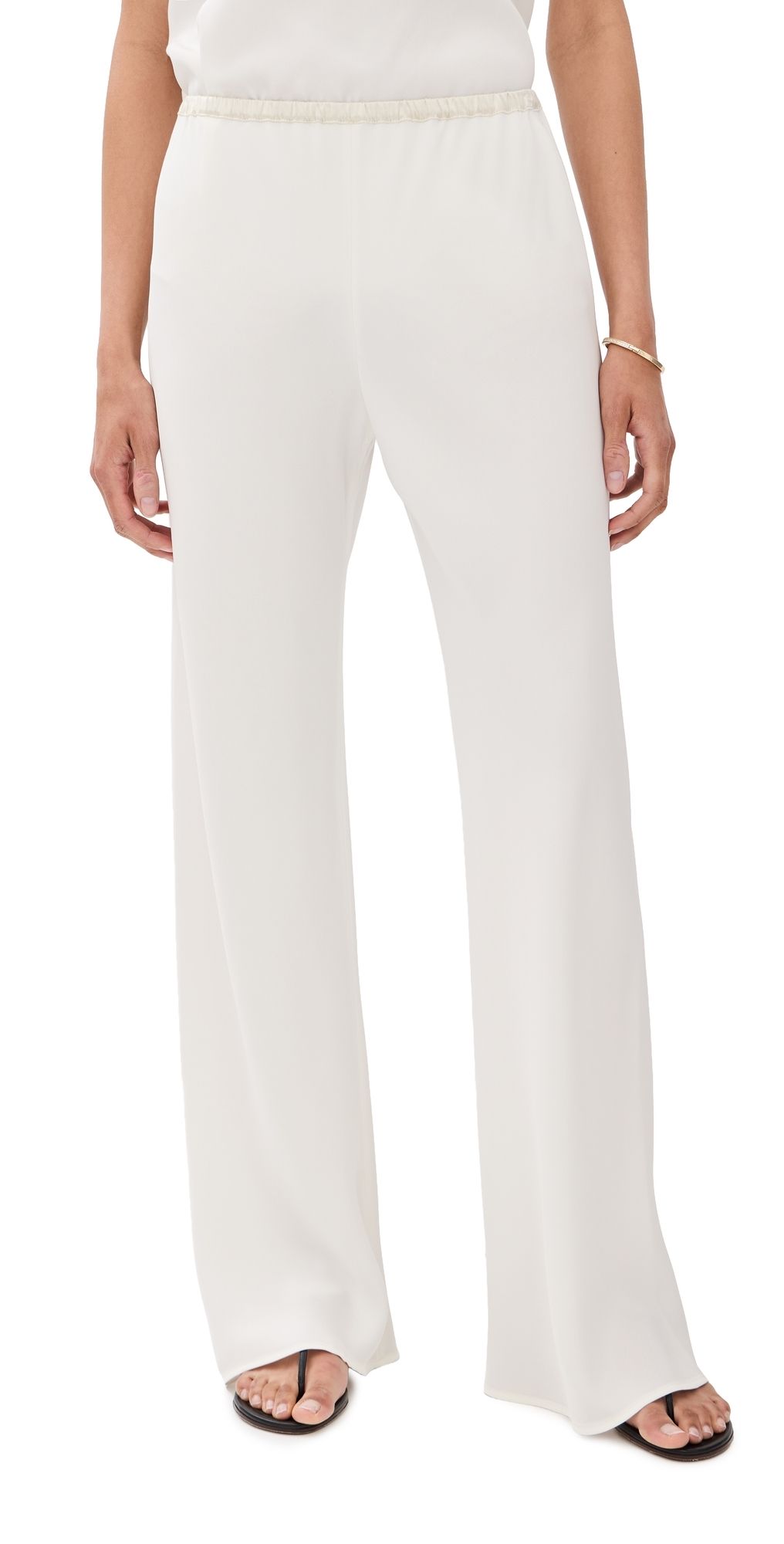 Sablyn Naomi Bias Cut Pull On Silk Pants White XS