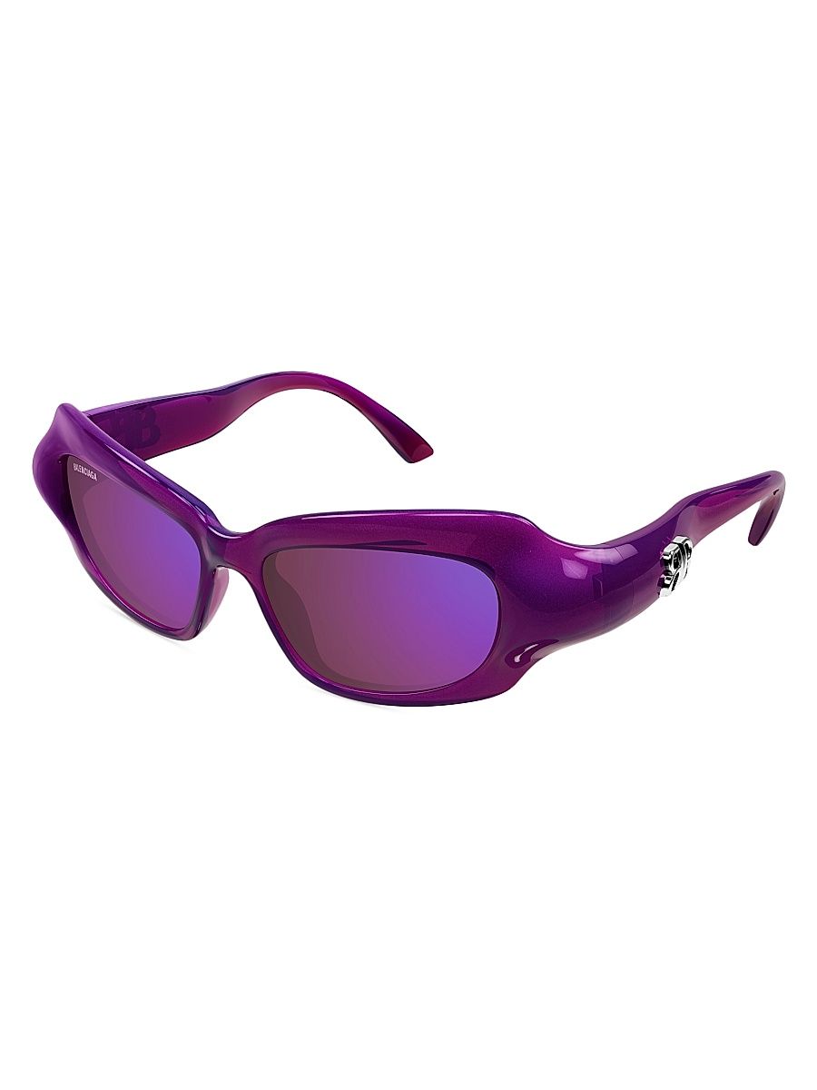 Men's F610 59MM Rectangular Sunglasses - Violet Purple
