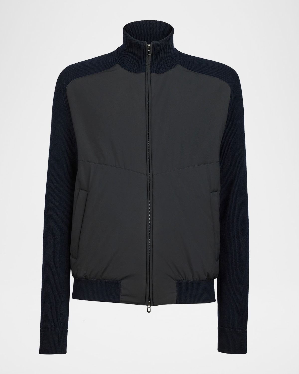 Men & apos;s Knit Hybrid Bomber Jacket