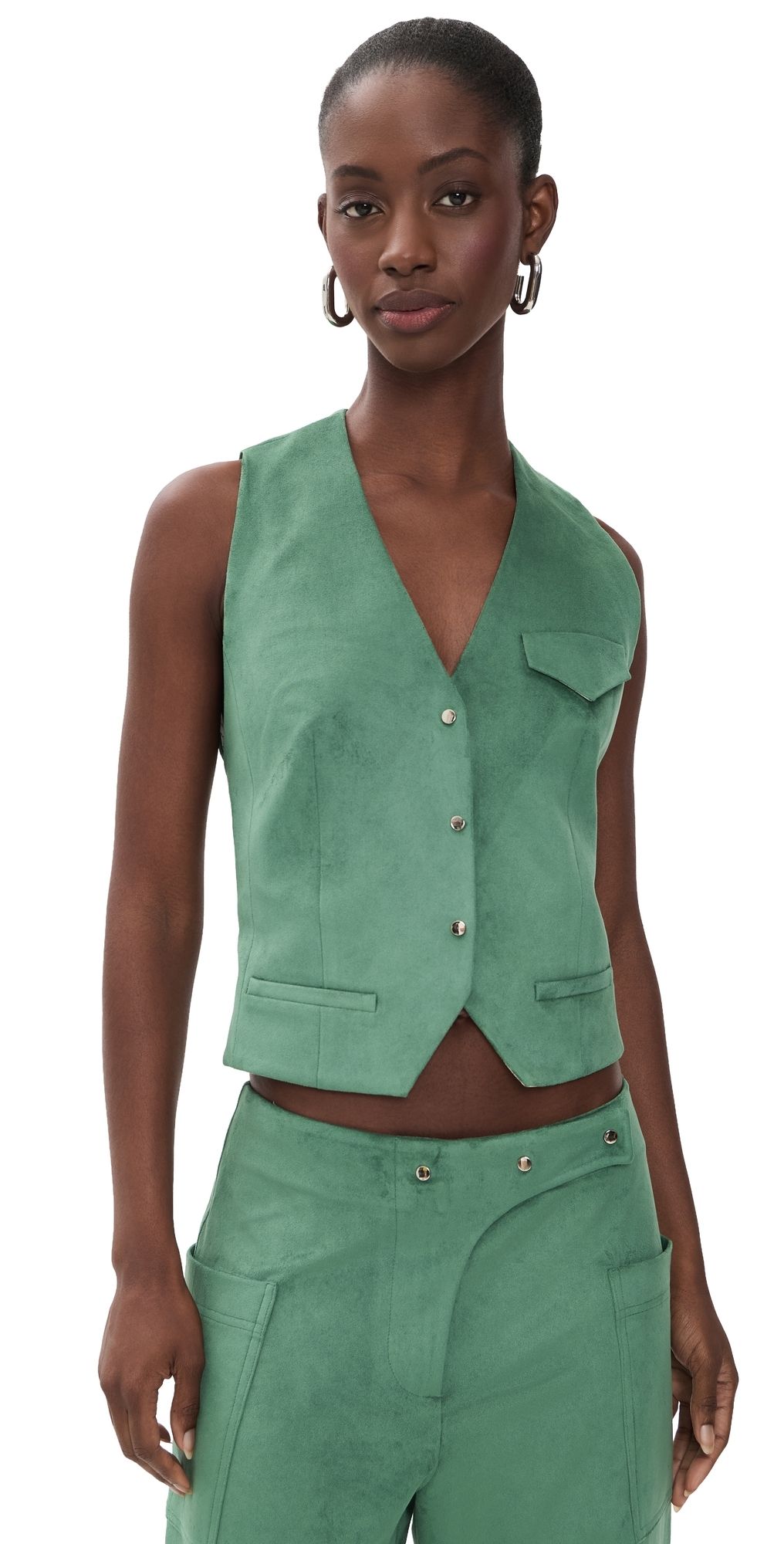ALEXIS Aquila Faux Suede Vest Evergreen XL