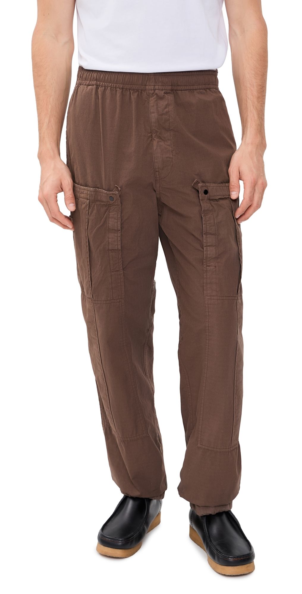 Stone Island Ripstop Cotton Nylon Cargo Pants Umber 30