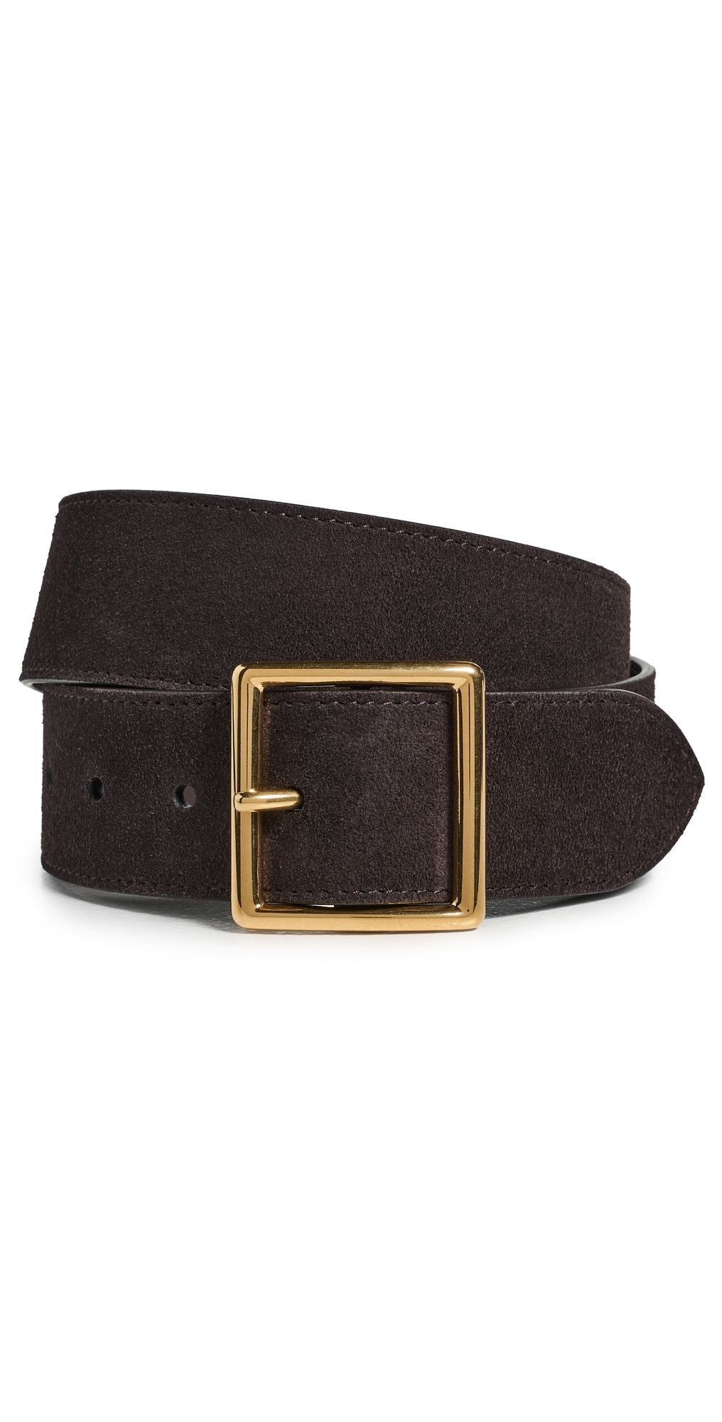 Nili Lotan Marcela Belt ESPRESSO W/ GOLD BUCKLE 80
