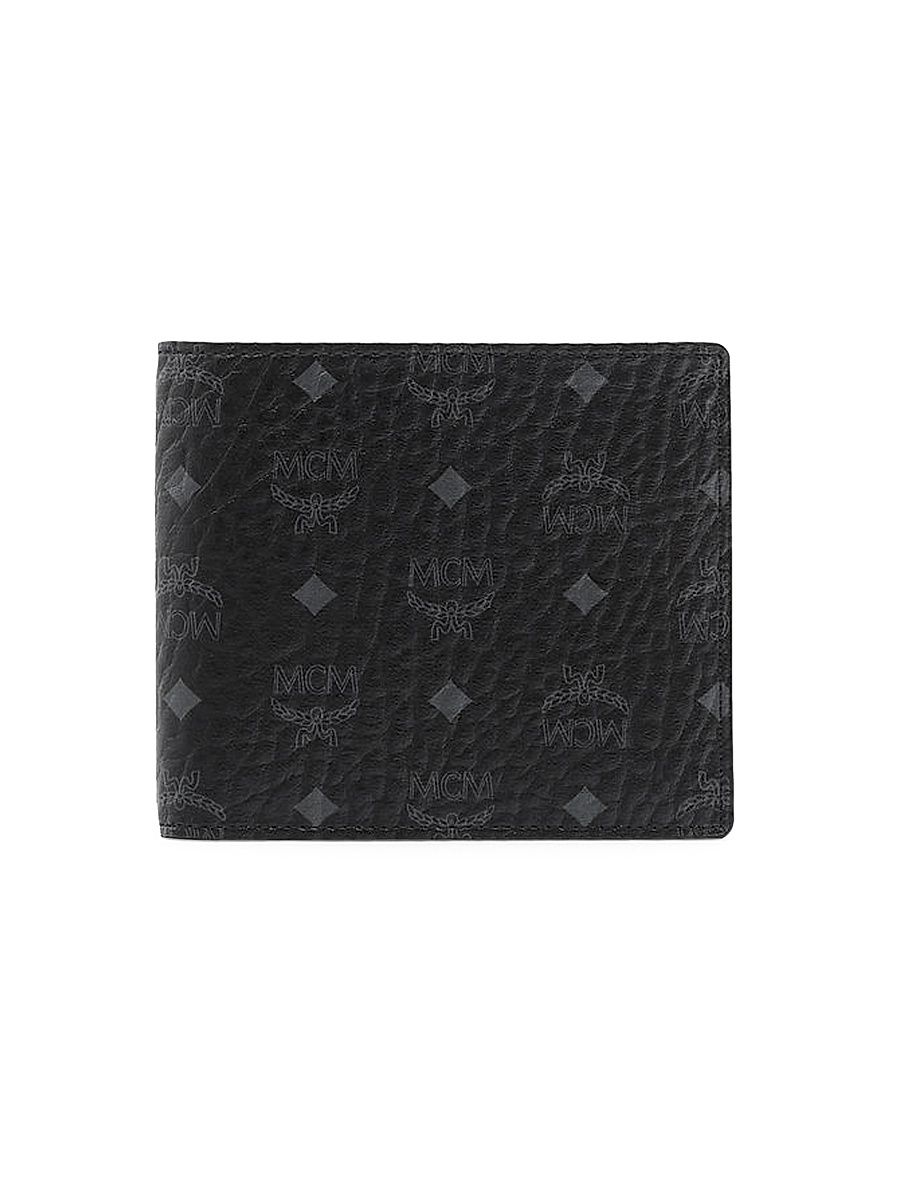Men's Small Visetos Original Flap Bi-Fold Wallet - Black