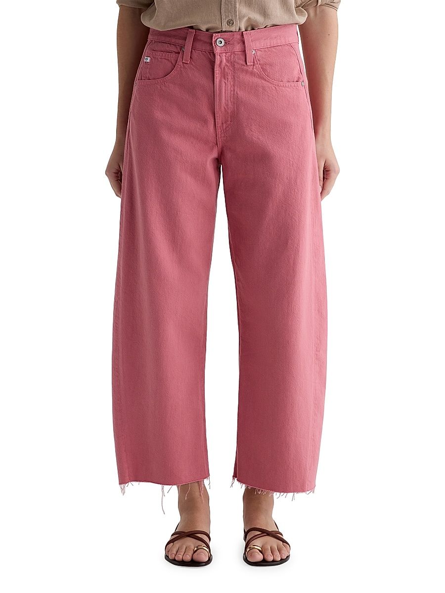 Women's Hattie High-Rise Crop Barrel-Fit Jeans - Peony - Size 29