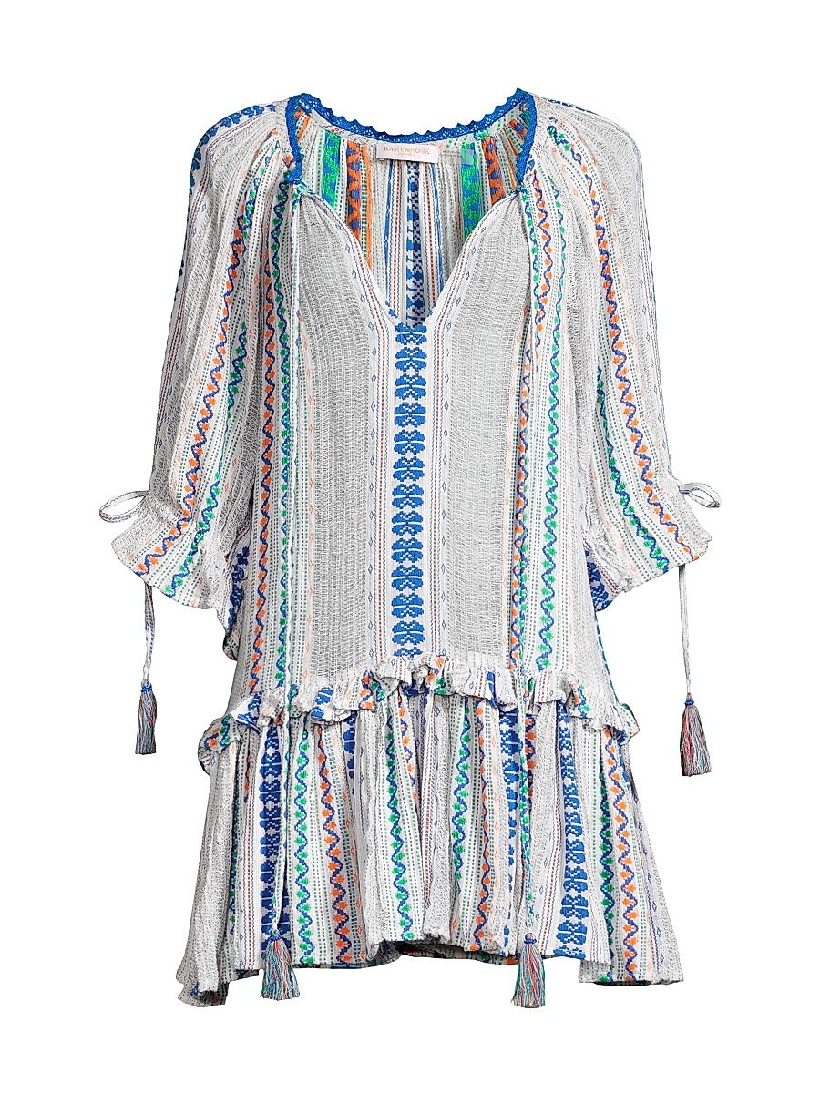 Women's Aspyn Striped Tassel Minidress - Yarn Dye Stripe - Size XS