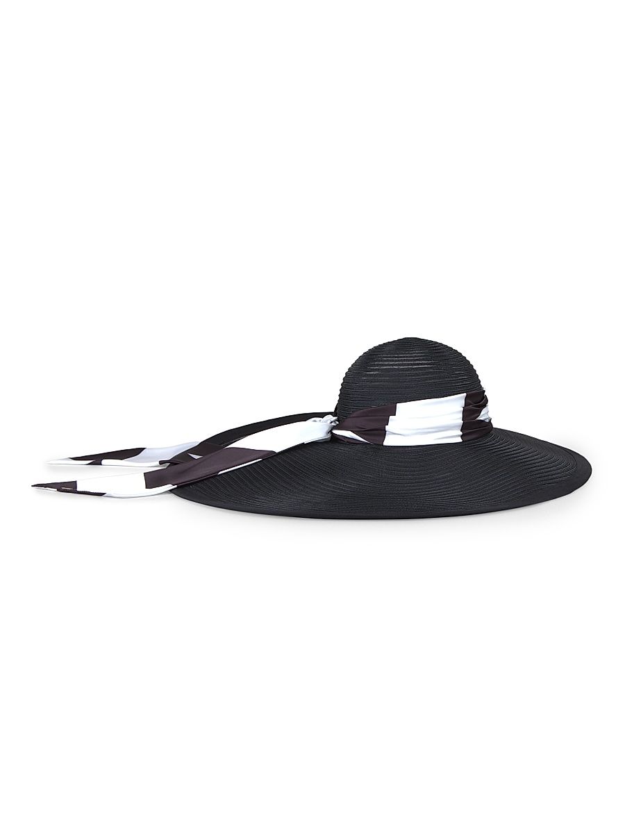 Women's Sydney Scarf Asymmetric Sun Hat - Black