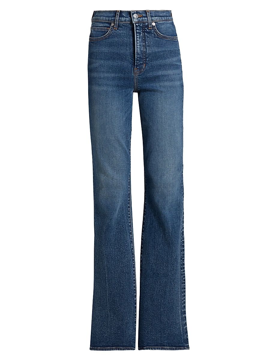 Women's Beverly High-Rise Skinny Flared Jeans - Rebel Blue - Size 31