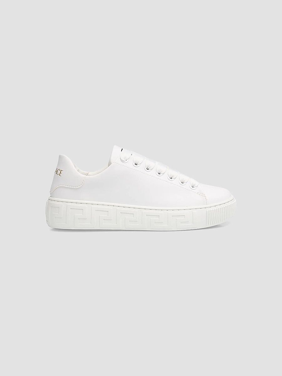 Versace Unisex Kid's Greca Low-Top Sneakers - White - Size 12.5 (Child)