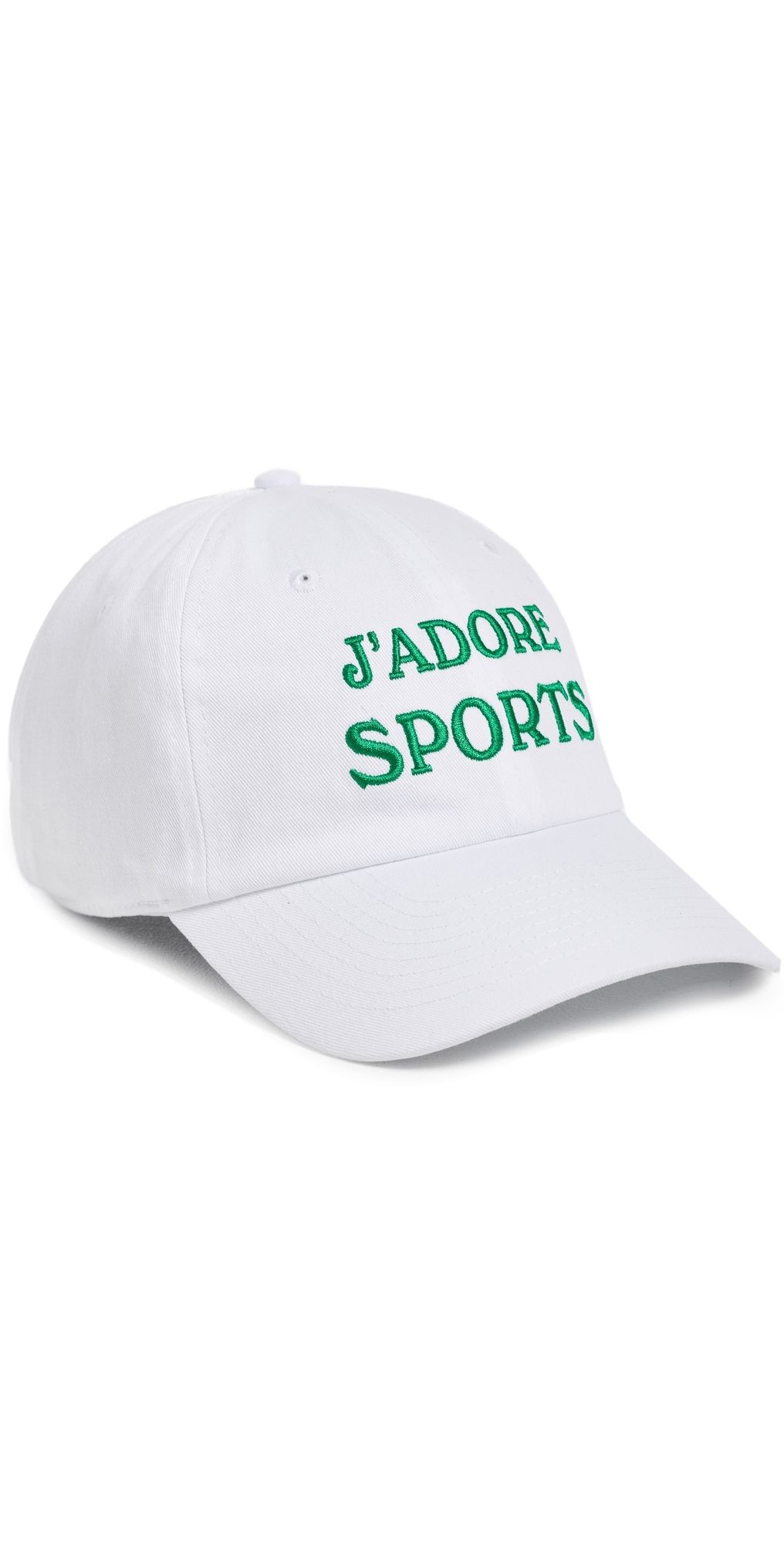 Sporty & Rich Jadore Hat White Kelly One Size