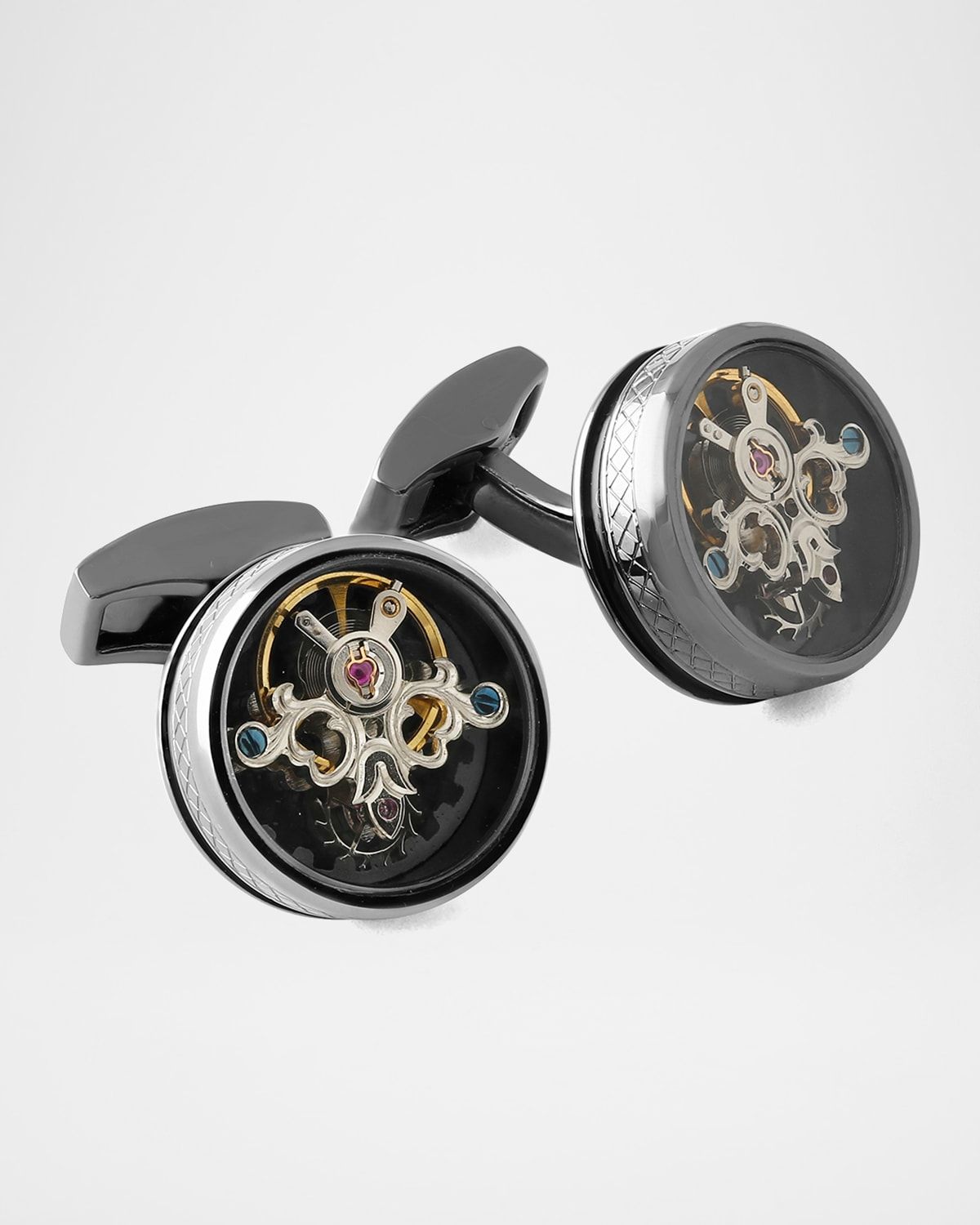 Round Tourbillon Gear Cuff Links
