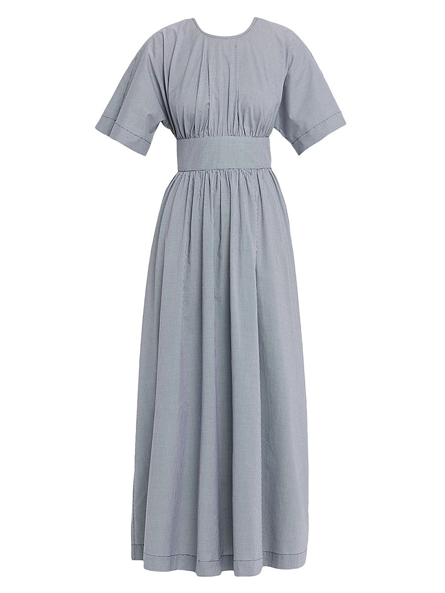 Women's Oda Gingham Maxi Dress - Blue - Size Medium