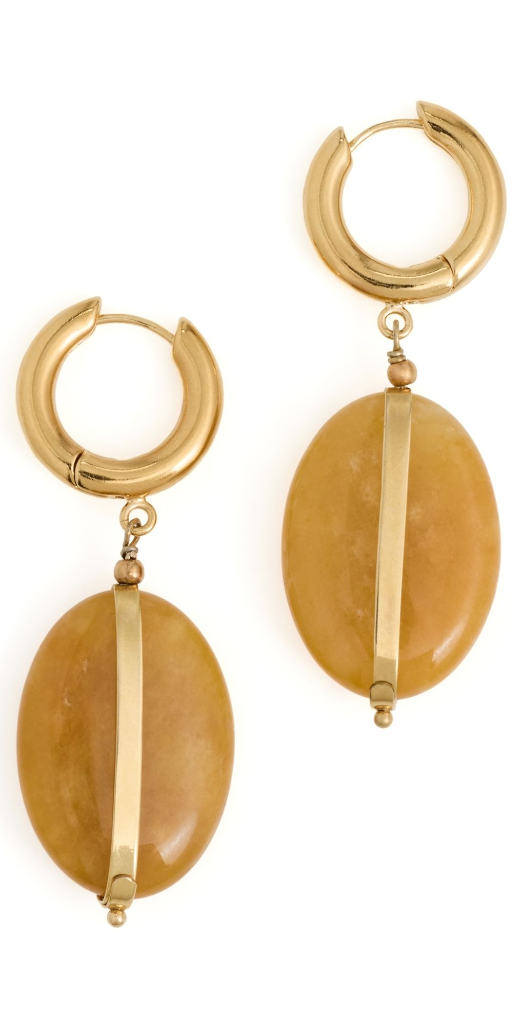 Isabel Marant Stones Earrings Light Yellow One Size