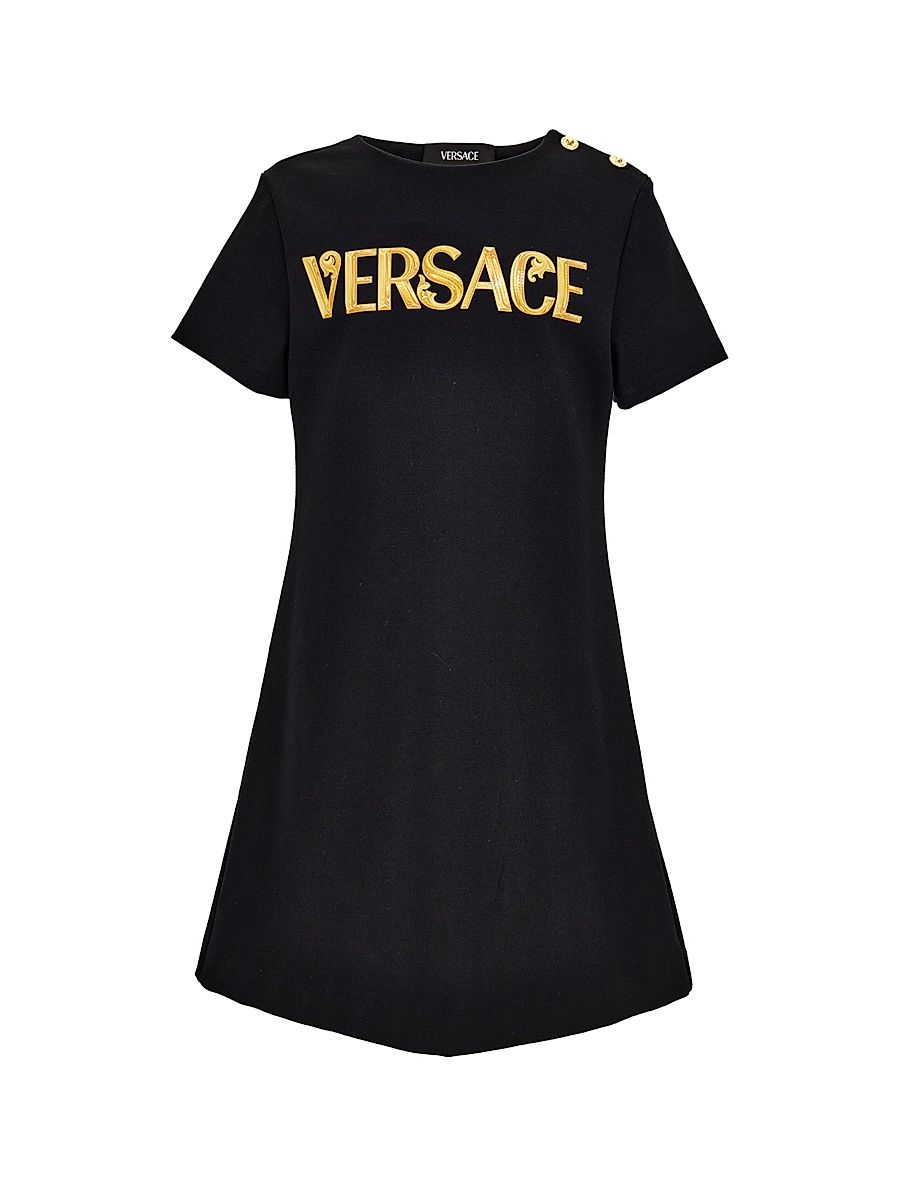 Little Girl's & Girl's Logo Jersey T-Shirt Dress - Black - Size 8