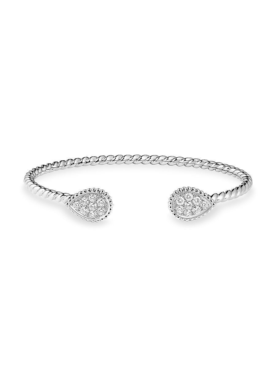 Women's Serpent Boheme 18K White Gold & 0.65 TCW Diamonds Cuff Bracelet