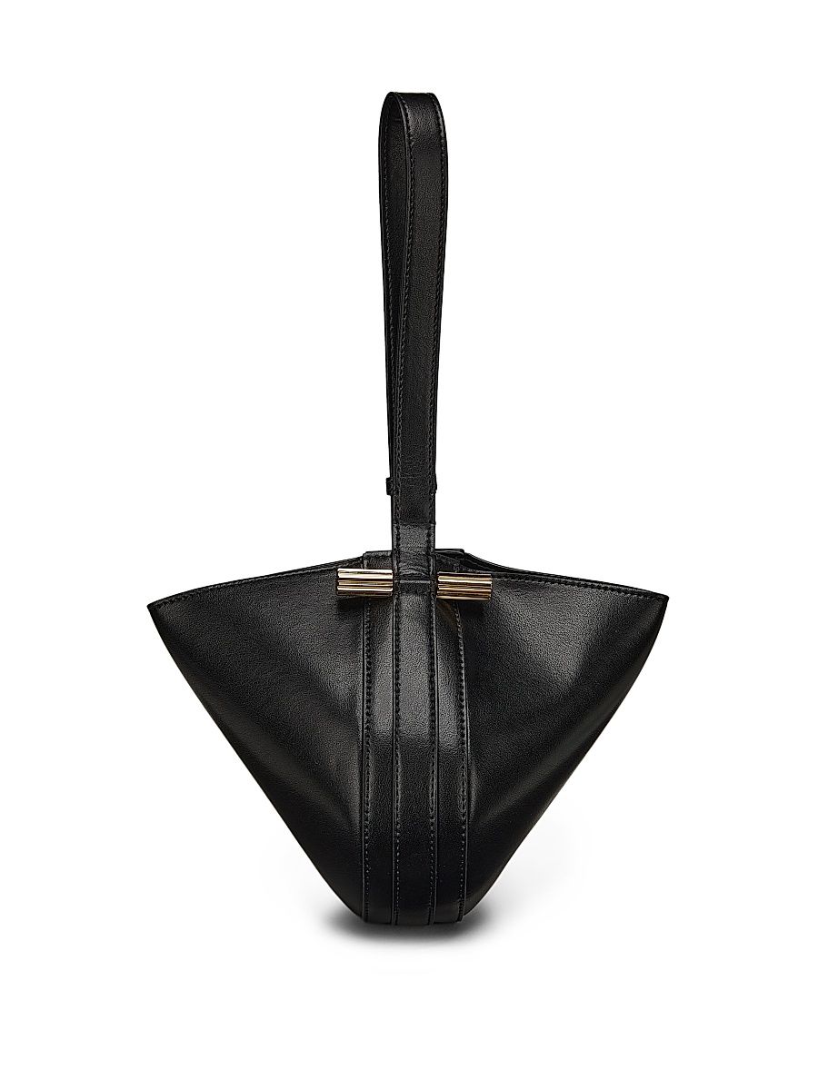 Women's Mini Dia Leather Pouch - Black