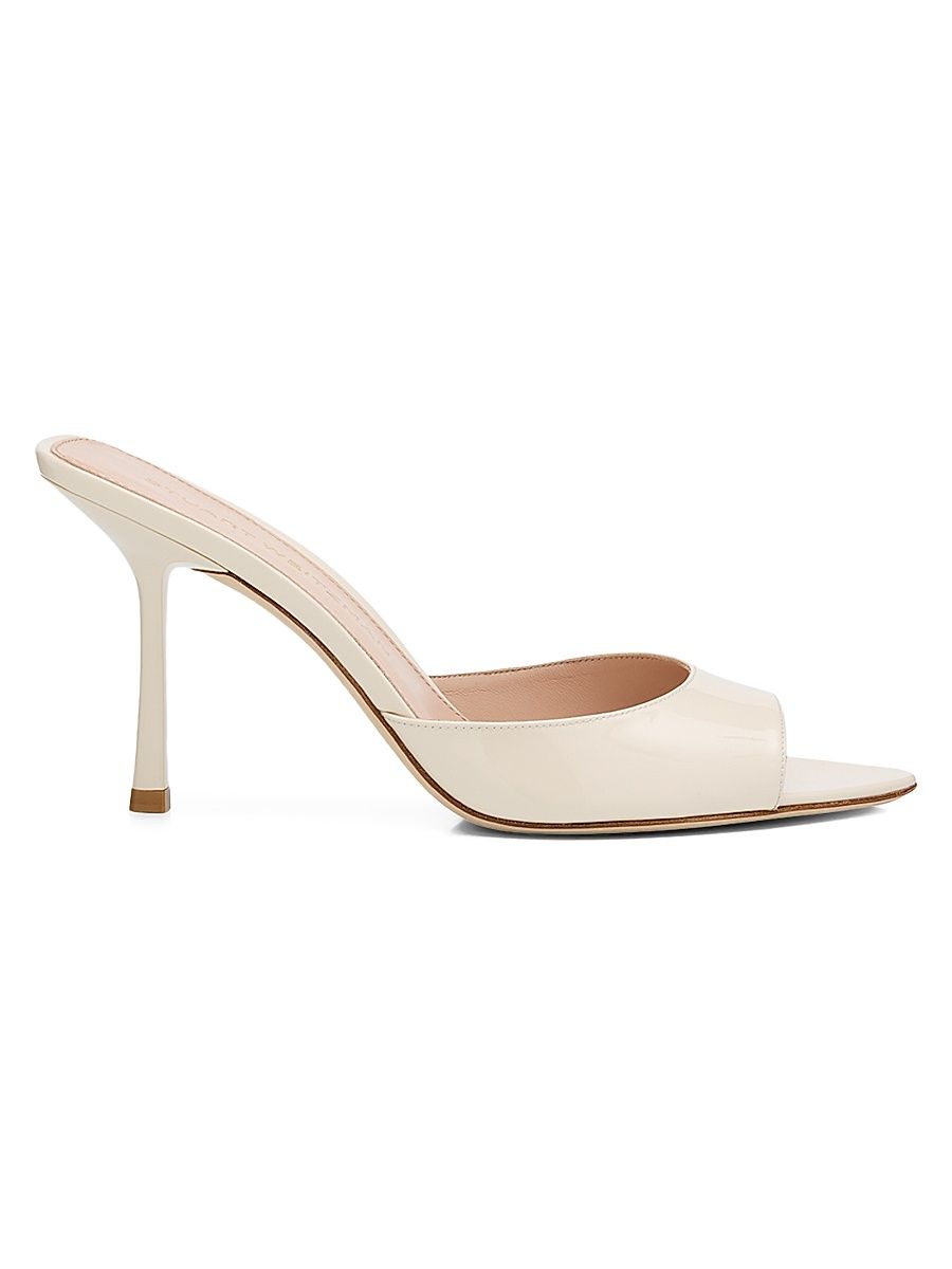 Women's Lexington 85MM Patent Leather Mules - Cream - Size 9.5
