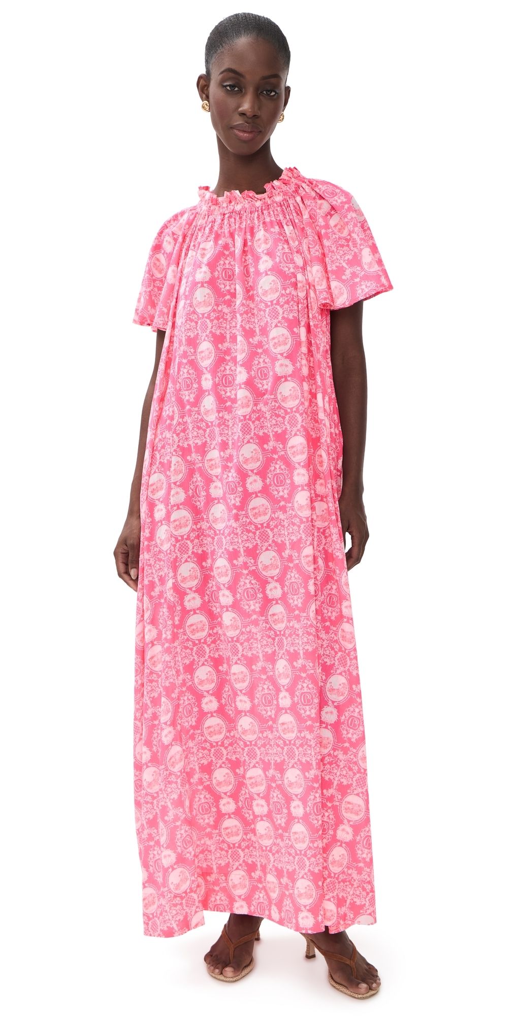 Coniglio Palm Beach Worth Maxi Dress Vistas Paloma Pink One Size