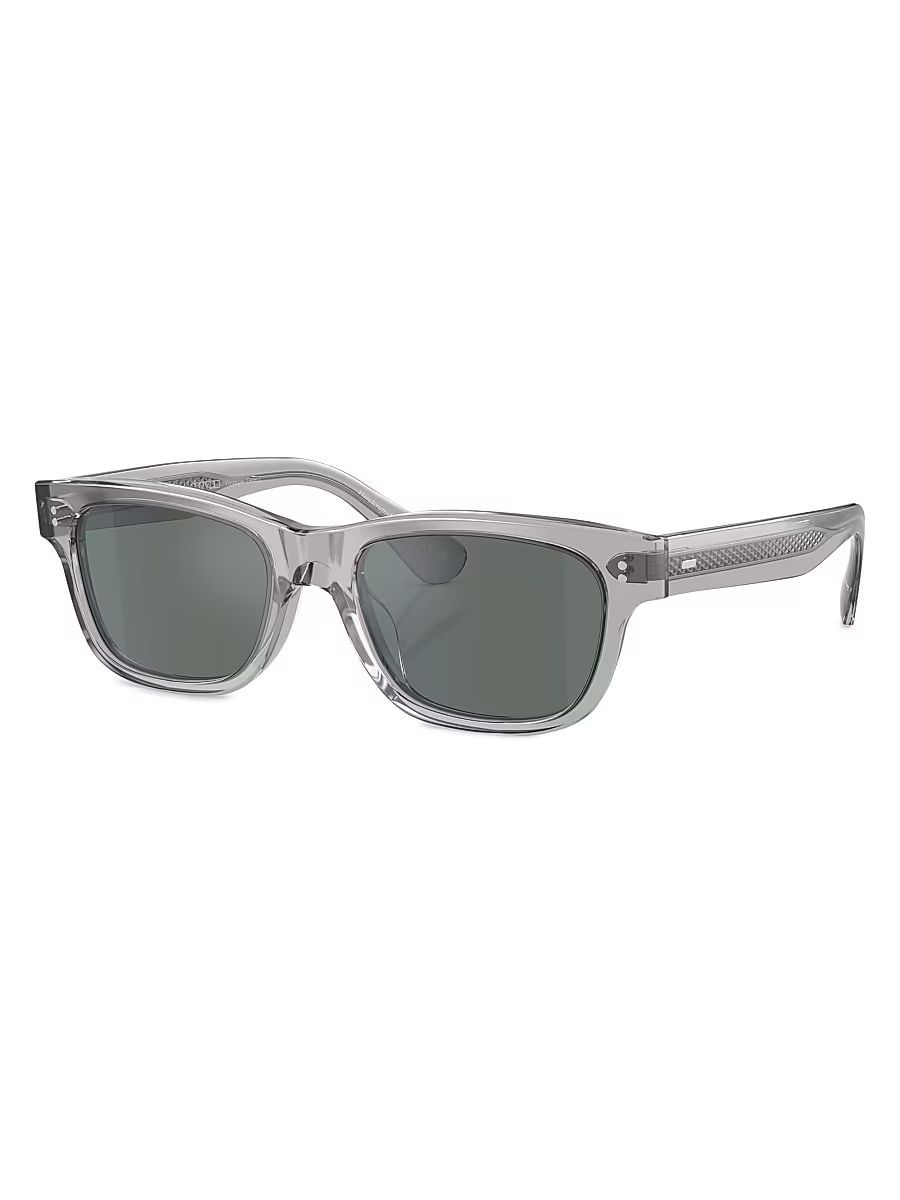 Men's Rosson Sun 53MM Pillow Sunglasses - Transparent Grey Grey
