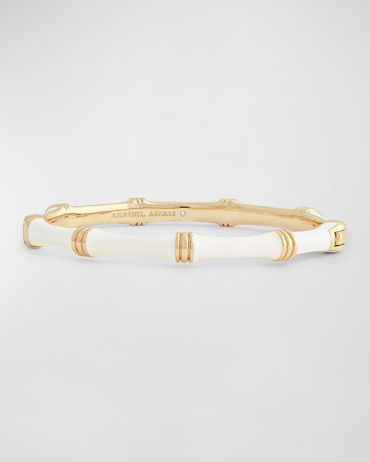Bamboo Enameled Hinged Bangle