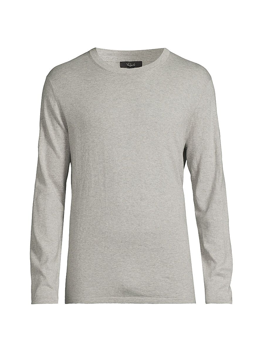 Men's Quentin Long-Sleeve T-Shirt - Heather Grey - Size Medium
