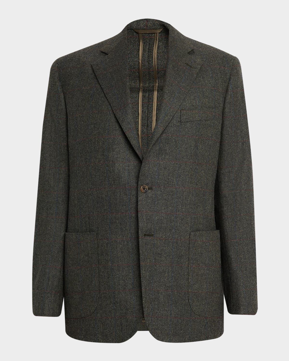 Men & apos;s Single-Breasted Wool Cashmere Sport Coat