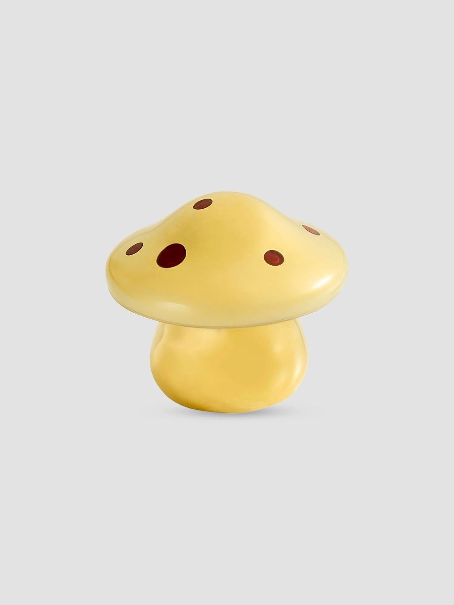 Jonathan Adler Brass & Red Jade Mushroom Box - Polished Brass