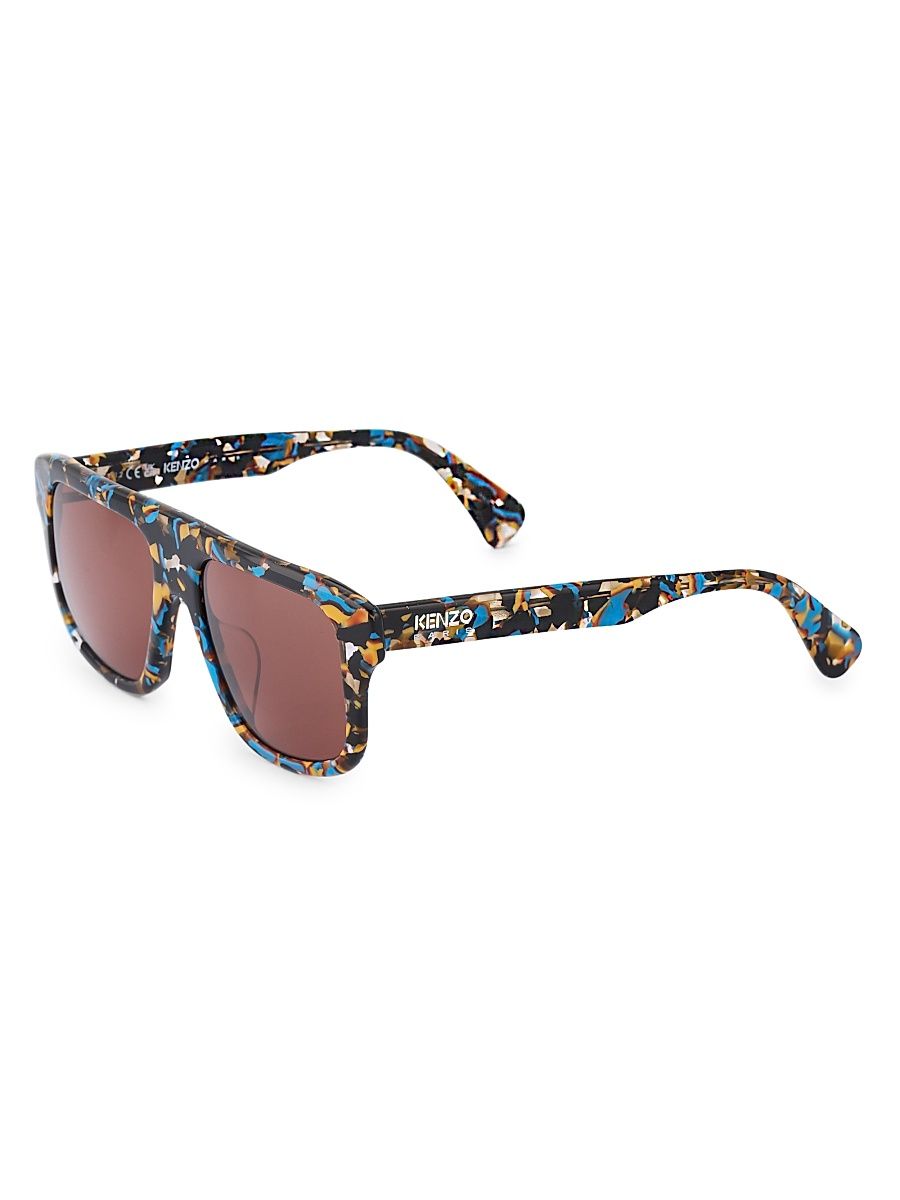 Men's 54MM Oversized Sunglasses - Havana